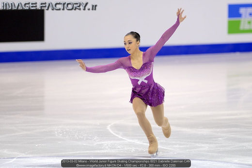 2013-03-02 Milano - World Junior Figure Skating Championships 6021 Gabrielle Daleman CAN
